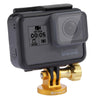 PULUZ 1/4 inch Screw Hole Tripod Mount CNC Adapter for GoPro, Insta360, DJI and Other Action Cameras(Gold)