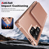 For Samsung Galaxy S24 Ultra 5G Horizontal Flip Card Bag Holder Leather Phone Case(Rose Gold)