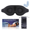 4 In 1 3D Sleep Eye Mask Memory Foam Non-pressure Shading Sleeping Blindfold(Black)