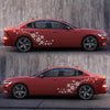 2 PCS/Set D-483 Flower Pattern Car Modified Decorative Sticker(White)