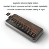 Car Metal Wood Aromatherapy Magnetic Luminous Car Moving Number Plate(Metal+Log)