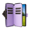 For Samsung Galaxy S23 Ultra 5G Nine-card Slots Zipper Wallet Bag Leather Phone Case(Purple)
