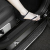 4pcs/Set Car Door Sill Strip PVC Anti-scratch Anti-dirt Protective Film(Carbon Fiber Black)