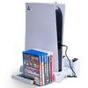 OIVO IV-P5249 Dual-Charge Cooling Base Bracket Disc Storage Rack With Earphone Bracket Suitable For PS5(White)