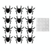 Halloween Decoration Wall Stickers Hanging Pendant Party Horror Banner Decoration, Style: 12pcs Spider Cards + Dots Glue