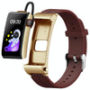 M6 1.5 inch Silicone Band Earphone Detachable IP68 Waterproof Smart Watch Support Bluetooth Call(Red)