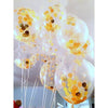 5 PCS 12 inch Transparent Gold Sequins Confetti Balloons, Holiday Party Wedding Decoration Confetti Balloons, Random Style Delivery