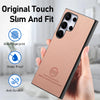 For Samsung Galaxy S25 Ultra 5G Twill Fabric Leather Skin Back Phone Case(Pink)