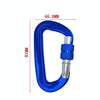 AD802N 8cm Aluminum Alloy Mountaineering Buckle D-Shaped Backpack Climbing Outdoor Hammock Safety Buckle, Color Random Delivery