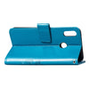 Lucky Clover Pressed Flowers Pattern Leather Case for ASUS ZB633KL, with Holder & Card Slots & Wallet & Hand Strap (Blue)