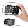 K11 Bluetooth Alarm Clock Speaker Creative Digital Music Clock Display Radio with Dual USB Interface, Support U Disk / TF Card / FM / AUX, US Plug(Black)