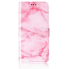 For Samsung Galaxy S25+ 5G Colored Drawing Marble Pattern Leather Phone Case(Pink Marble)
