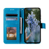 For Samsung Galaxy A36 Totem Flower Embossed Leather Phone Case with Lanyard(Blue)