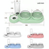 Cat 3-in-1 Auto Water & Food Bowl Grey - Anti-Spill, Tilted