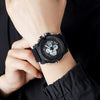 SKMEI 2065 50M Waterproof Multifunctional Men Dual Display Sports Digital Wrist Watch(Black White)