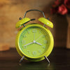 4 Inch Bedroom Bedside Stereo Digital Silent Alarm Clock With Light(Green Shell Green Surface)