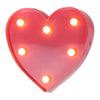 Creative Heart Shape Warm White LED Decoration Light, 2 x AA Batteries Powered Party Festival Table Wedding Lamp Night Light(Pink)