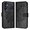 For Samsung Galaxy A26 5G Global Embossed Butterfly Leather Phone Case(Black)
