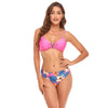 Bikini + Mesh Shawl + Split Swimsuit Women Swimsuit With Chest Pad, Size: M(Yellow)