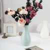 Modern Simple Plastic Flower Vase Creative Desktop Decoration Ornaments(Milk White)
