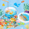 Wooden Magnetic Children Marine Fishing Puzzle Toys, Style: Barrel 28 Fish