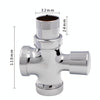 Stool Flush Valve Urinal Delay Valve Hand Press Flush Valve, Style:1 Inch Copper Medium