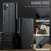 For iPhone 11 Pro Max AutSpace A11 Side Buckle MagSafe Magnetic RFID Phone Leather Case(Black)