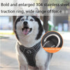 Reflective Dog Vest Leash L, Black - Padded Chest Harness Lead