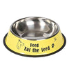 XXL Anti-Tip Stainless Steel Pet Bowl (Yellow) - 26cm