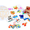 Wooden Painting Template Toy Kit Baby Graffiti Learning Drawing Tools