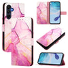 For Samsung Galaxy A26 5G PT003 Marble Pattern Flip Leather Phone Case(Pink Purple Gold)