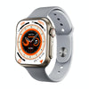 WS8 Plus 2.0 inch IPS Full Touch Screen Smart Watch, IP68 Waterproof Support Heart Rate & Blood Oxygen Monitoring / Sports Modes(Gold+Grey)