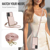 For Samsung Galaxy Note20 Ultra Crossbody Dual-buckle Wallet RFID Back Leather Phone Case(Rose Gold)