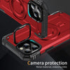 For iPhone 12 Pro Max Lens Holder MagSafe Phone Case(Red)