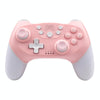 For Nintendo Switch Pro Wireless Bluetooth Handle with Macro Programming & Somatosensory Wake-up(White Pink)