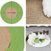 Woven Cat Scratch Mat - Green - 40cm Diameter