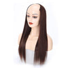 Wig Half Headgear Long Straight Hair U-Shaped Wig Headgear, Colour: 8.US-4M33# Chestnut Color