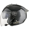 KUQIBAO Motorcycle Smart Bluetooth Sun Protection Double Lens Safety Helmet, Size: XXL(Bright Black+Gray Tail)