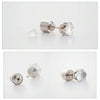 1 Pair Fashion LED Earrings Glowing Light Up Diamond Earring Stud(Pink)