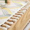 Home TV Cabinet Shoe Cabinet Chenille Polyester Tassel Tablecloth, Size: 35x220cm(Yellow Geometry)