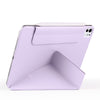 For iPad Pro 12.9 2022 / 2021 / 2020 Fixed Buckle Magnetic Deformation Leather Tablet Case(Purple)