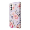 For Samsung Galaxy S25+ 5G Bronzing Painting RFID Leather Phone Case(Pastoral Rose)