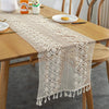 Widened And Stitched Rustic Knitted Hollow Tablecloth, Size: 30x140cm(Phoenix Double Stitching)