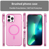 For iPhone 13 Pro Max MagSafe Frosted Translucent TPU + PC Full Coverage Phone Case(Pink)