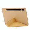 For Samsung Galaxy Tab S8+ / S7+ Deformation Silicone Leather Tablet Case(Gold)