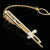 Men Business Formal Wedding Tie Clips, Color: Gold Treble Symbol