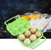 Portable Handle 6 Eggs Plastic Container Egg Storage Box Case(Orange)