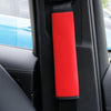 Skin Feeling Car Leather Seat Belt Cover Shoulder Pads 6.5x23cm(Black)