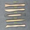 0035 5 in 1 Clay Sculpture Wooden Pottery Knife Set(Wood Color)