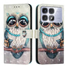 For Redmi K70 Ultra 5G Global 3D Painting Horizontal Flip Leather Phone Case(Grey Owl)